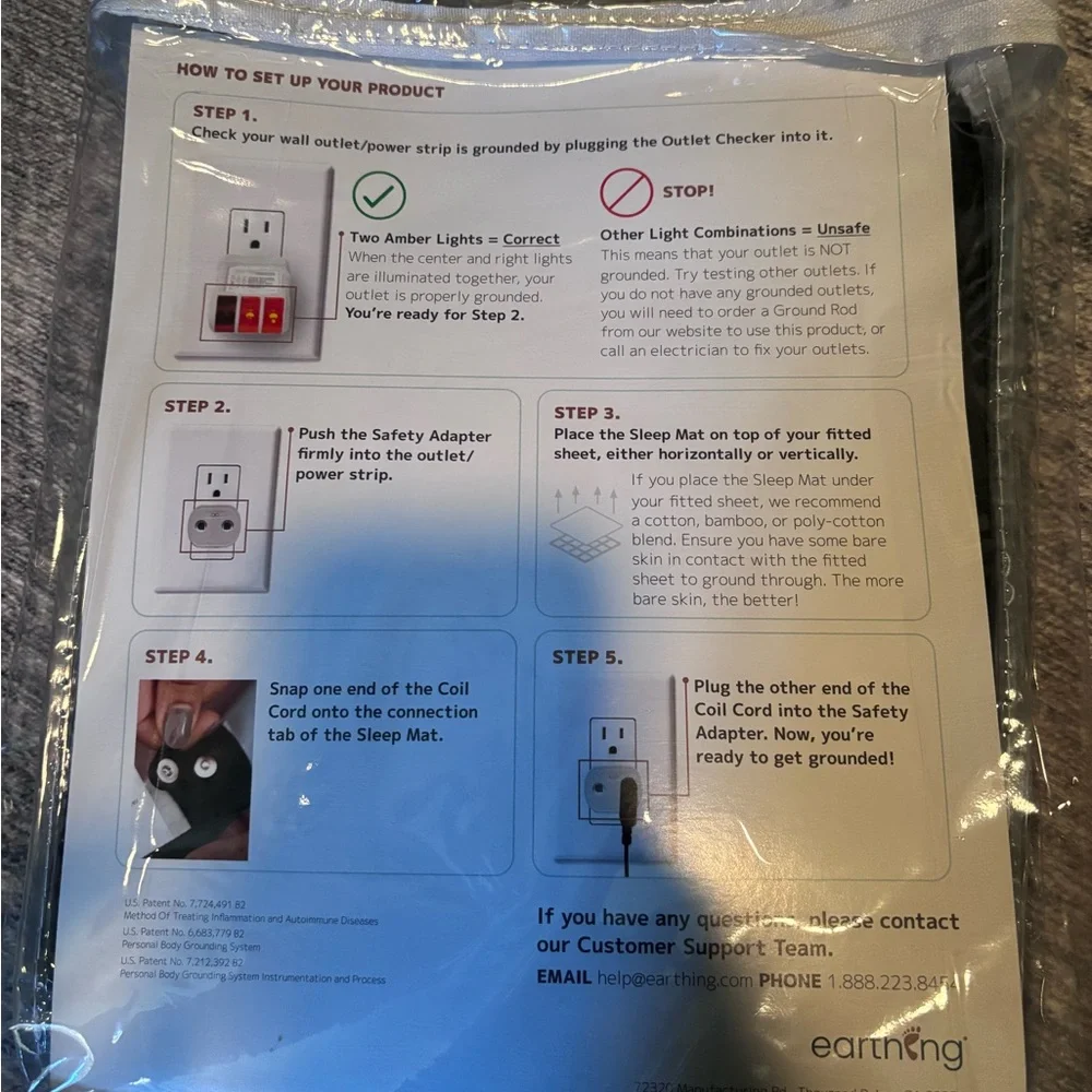 Earthing sleep mat